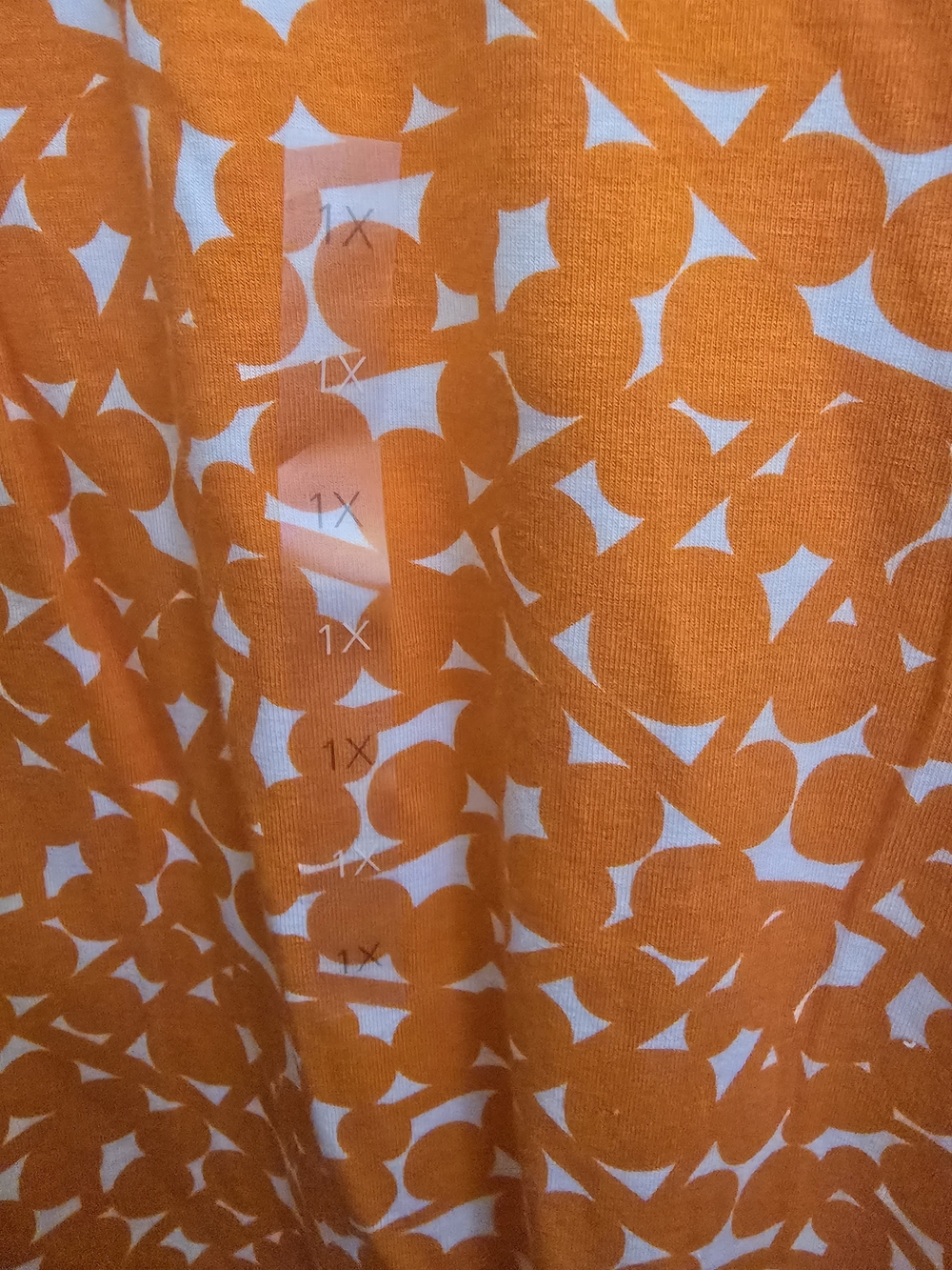 Liz Claiborne Orange Printed Short Sleeve Scoop Neck Top - Picture 4 of 7